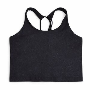 Beyond Yoga Black Foil Speckle Strappy Crop Tank Top – Size Med